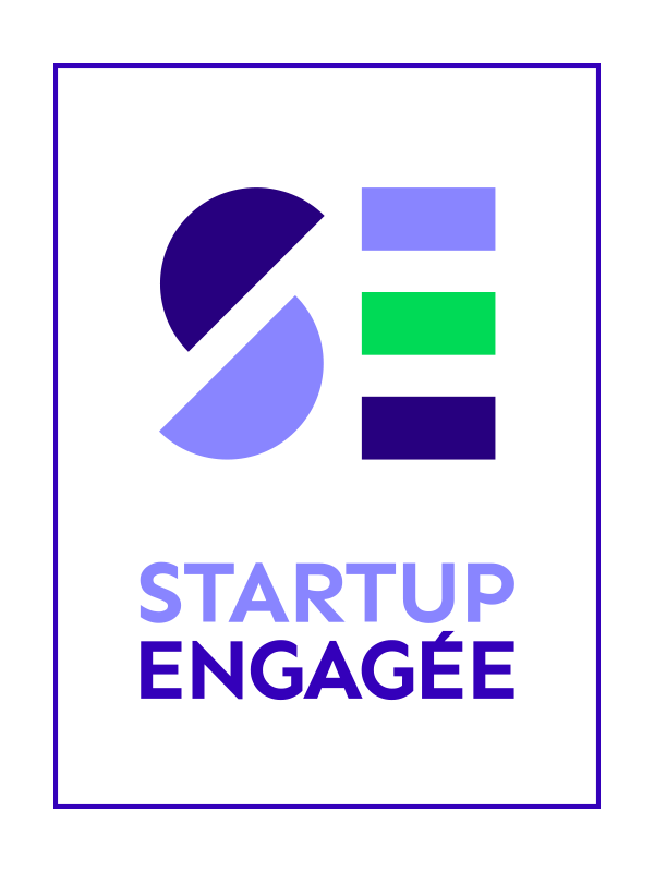 Logo startup engagée vertical fond transparent