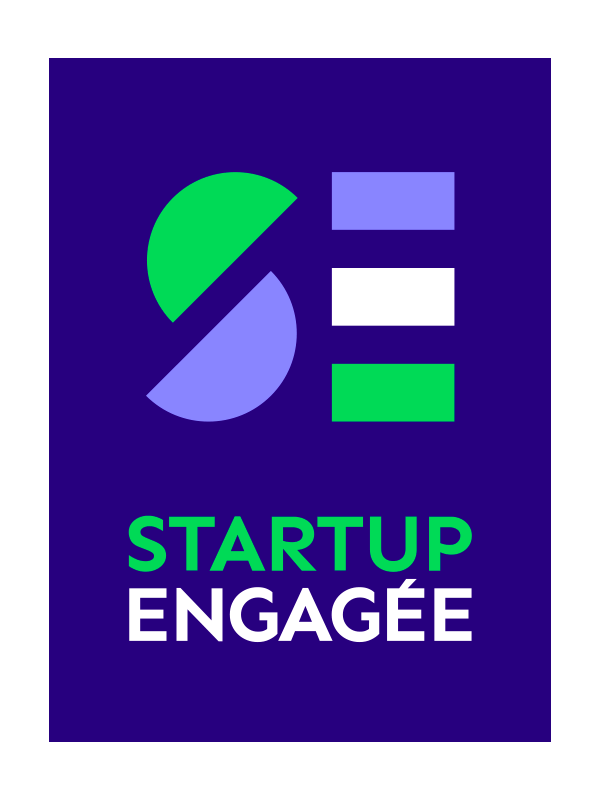 Logo label startup engagée vertical